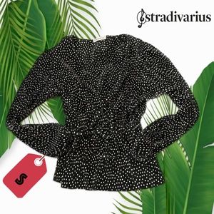 Polkadot wrap-around blouse